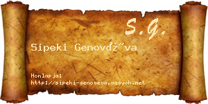 Sipeki Genovéva névjegykártya